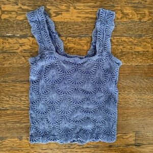 Free People Intimates Purple Textured Knit Top – Barely Worn – Size Small